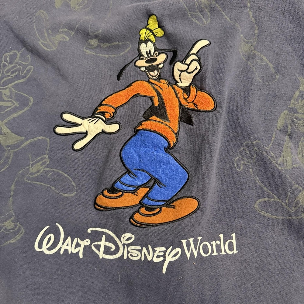 Disney Parks Hoodie Mens XL Blue Goofy Walt Disney World Full Zip Graphic - Picture 7 of 10